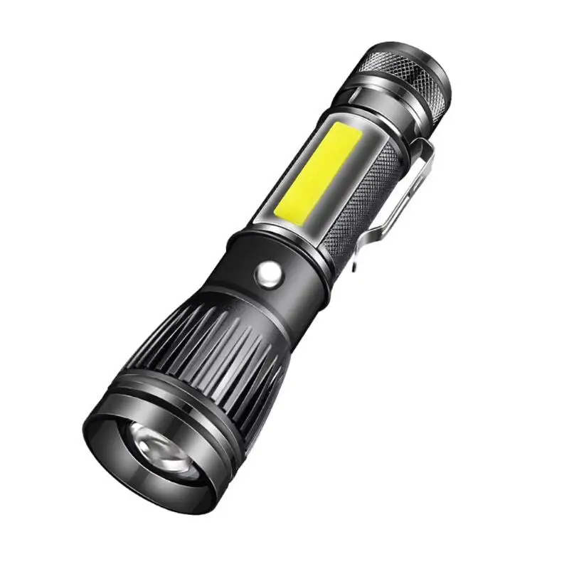 

13.5cm LED Rechargeable Flashlight T6 Waterproof 800m Range Outdoor Camping Hunting Powerful Torch with Pen Clip For Outdoor