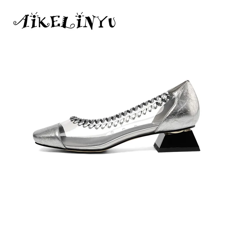 AIKELINYU 2019 Fashion Comfort Low Heel Lady Pumps Silver Black Elegent Transparent Square Heel Shoes Spring Office Women Pumps AIKELINYU 2019 Fashion Comfort Low Heel Lady Pumps Silver Black Elegent Transparent Square Heel Shoes Spring Office Women Pumps