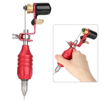 

Red Tattoo Kit Tattoo Machine Strong Motor Gun Handle Cartridge Needles Makeup Tattoo Tool