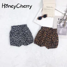 Новинка года; детские летние шорты в Корейском стиле с леопардовым принтом; пекарские брюки для мальчиков и девочек; шорты для маленьких девочек