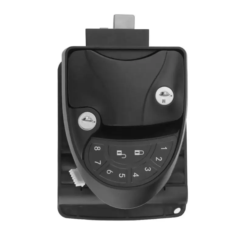 

VODOOL Car Safety Accessories Keyless Entry Door Lock Latch Handle Knob Deadbolt for RV Camper Trailer Black Car Styling