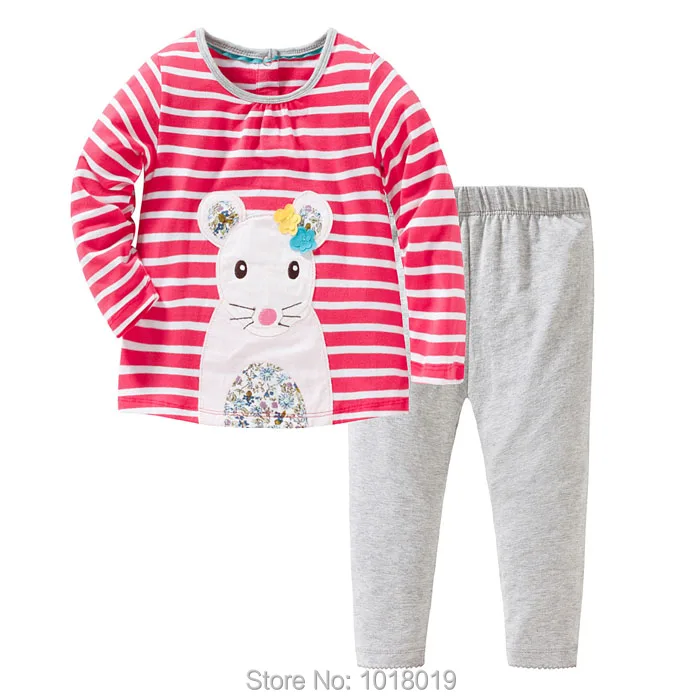 

New 2019 Brand Top Quality 100% Cotton Baby Girls Clothing Toddler Kids Clothes Set Long Sleeve Clothing Sets Baby Girls Outwear