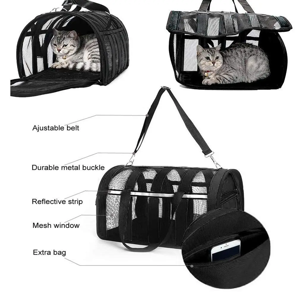 

Pet Carrier Bag Airline Approved Dog Cat Travel Carrier Bags Lightweight Collapsible Under-seat Animal Carrier Bag for Pets Me