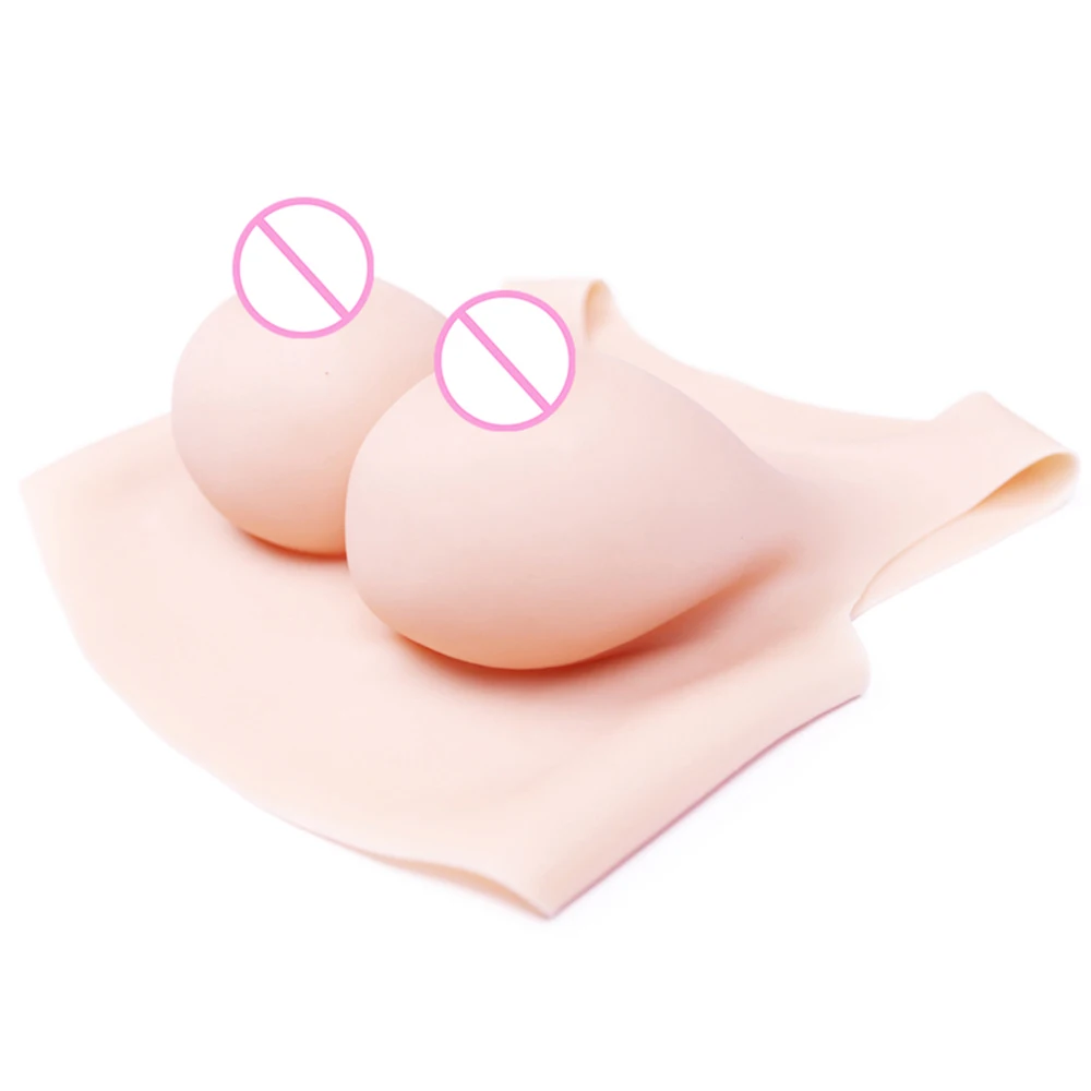 

KOOMIHO C/D/F CUP Round Neck Silicone Breast Forms Realistic Fill Silk Cotton Boobs Enhancer Crossdressing Drag Queen Trandsgend