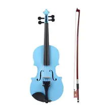 1/8 Размер, натуральная акустическая скрипка, скрипка, чехол с бантом, канифоль для студентов, начинающих, музыкальные Струнные инструменты, подарок