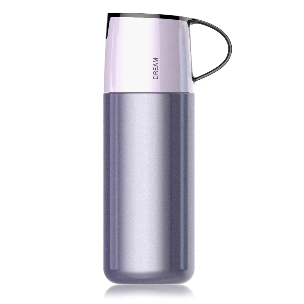 

350ML Vacuum Thermos Cup Stainless Steel Bouncing Cover Bottle Vacuum flask Flamingo Pattern Thermal Mug Travel Thermos Cup