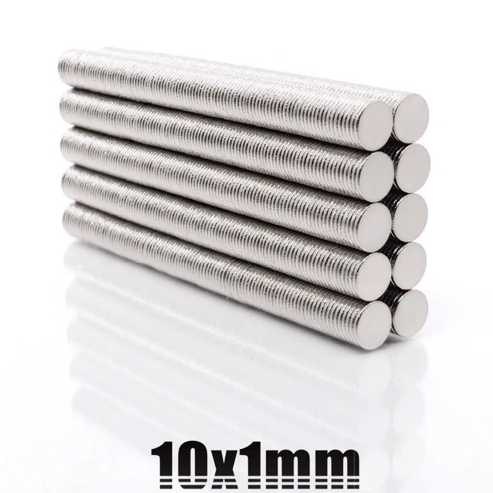 

50Pcs Neodymium Magnet Disc 10x1mm N35 Permanent Small Round Super Powerful Strong Magnetic Magnets For Craft 10*1