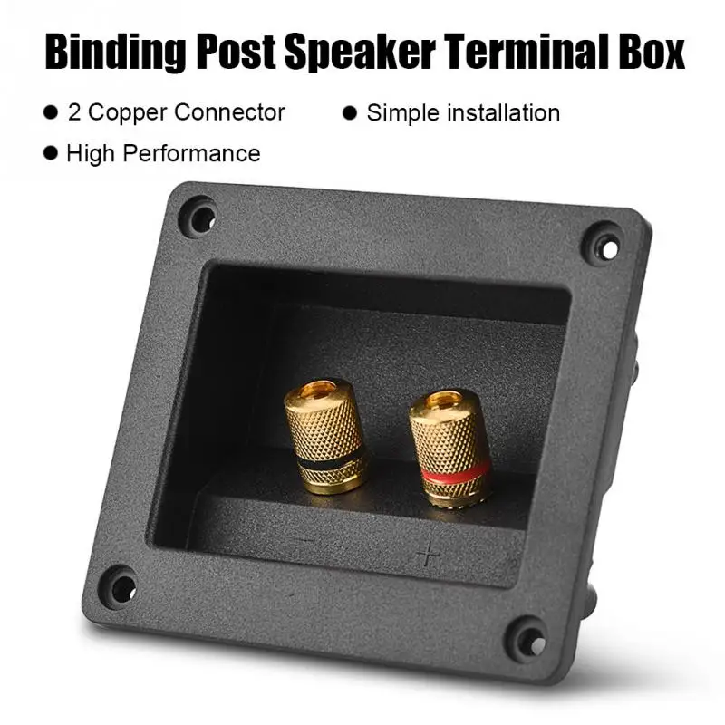 

Acoustic Components for HiFi Speaker 2 Copper Binding Post Terminal Cable Connector Box Shell Simple Installation