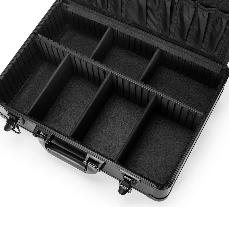 Makeup Train Case, Pro Aluminum Cosmetic Organizer Box Bag With LED & Mirror, Large Capacity Beauty Artist Cosmetic Tools Storag