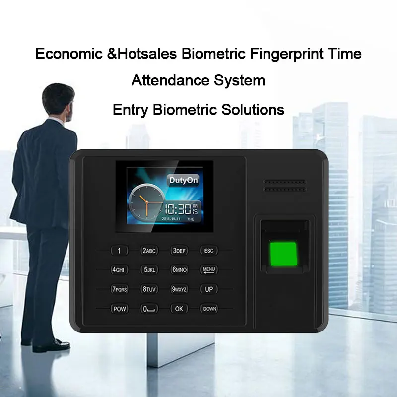 

OULET Biometric Fingerprint Time Attendance Time Clock TCPIP USB Recorder Employee Recognition Device Machine Attendance System
