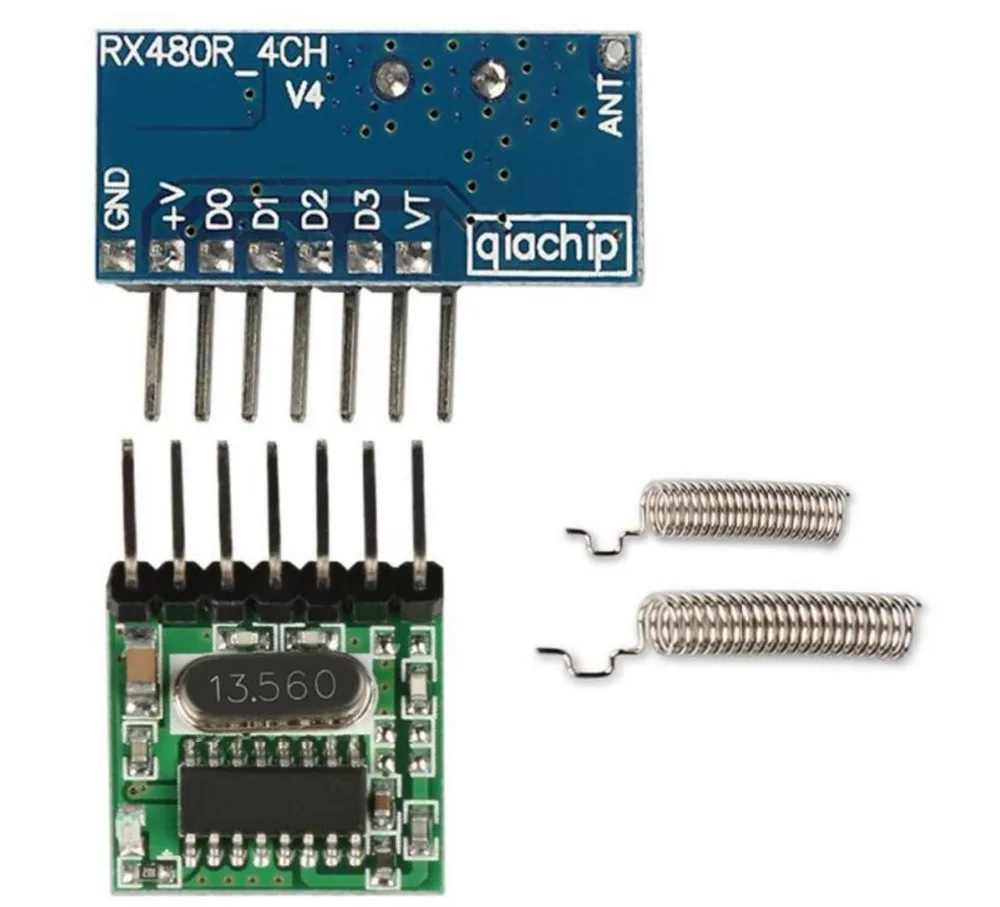 

433 Mhz Superheterodyne RF Wireless Transmitter & Receiver Module with Antenna Remote Control Switch For Arduino uno Kits Z25
