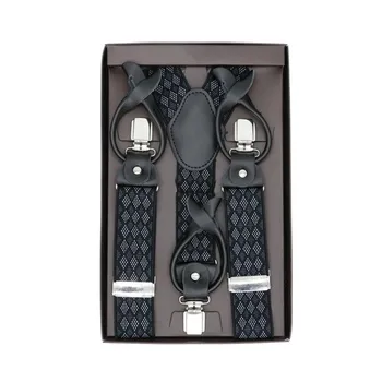 

Creative Suspenders Y-back Shape Dual-use Clips-on Male Button Suspender Leather Trousers Suspensorio Bridegroom