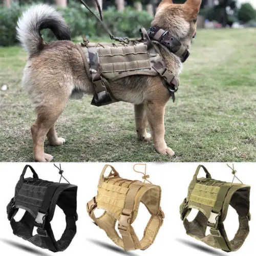 Полиция K9 Тактический тренировочный поводок для собак военный Регулируемый