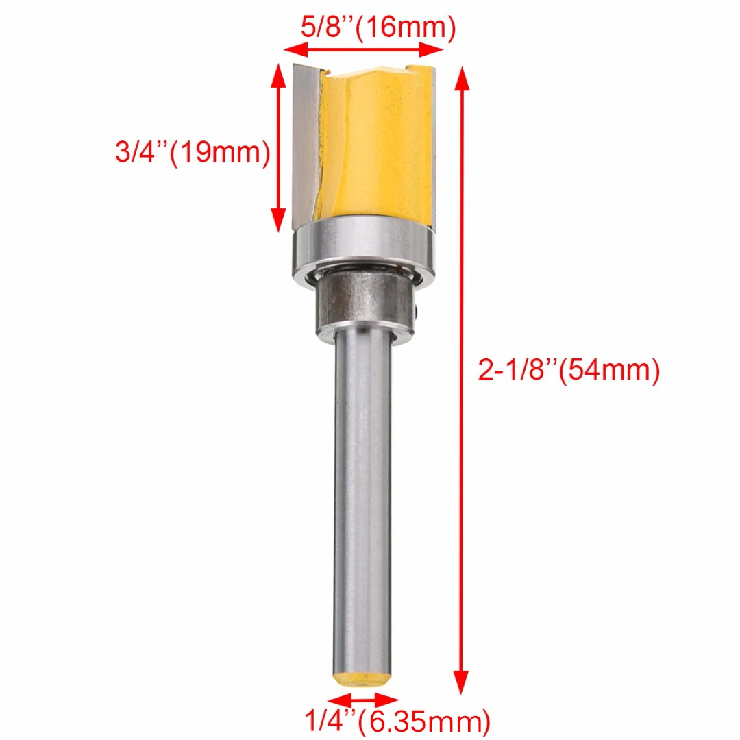 1 шт. трафаретная фреза из сплава 3/4 дюйма H x 5/8 W 1/4 хвостовик инструмент для