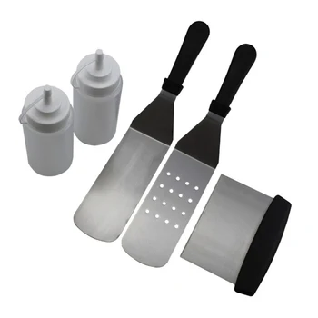 

Oven Accessories,Restaurant Grade,2 Scrapers,1 Chopper Scraper,2 Bottles,5 Bbq Tool Kits,Perfect For Flat Top Cooking,Cooking