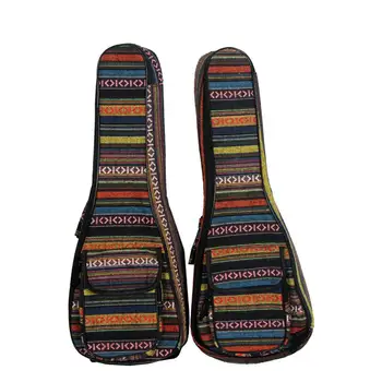 

23 Inch Ukulele Case Bag National Style Guitar Backpack Concert Ukulele Bag Acoustic Guitar Bag Case Soft Pad Cotton Bag Cover