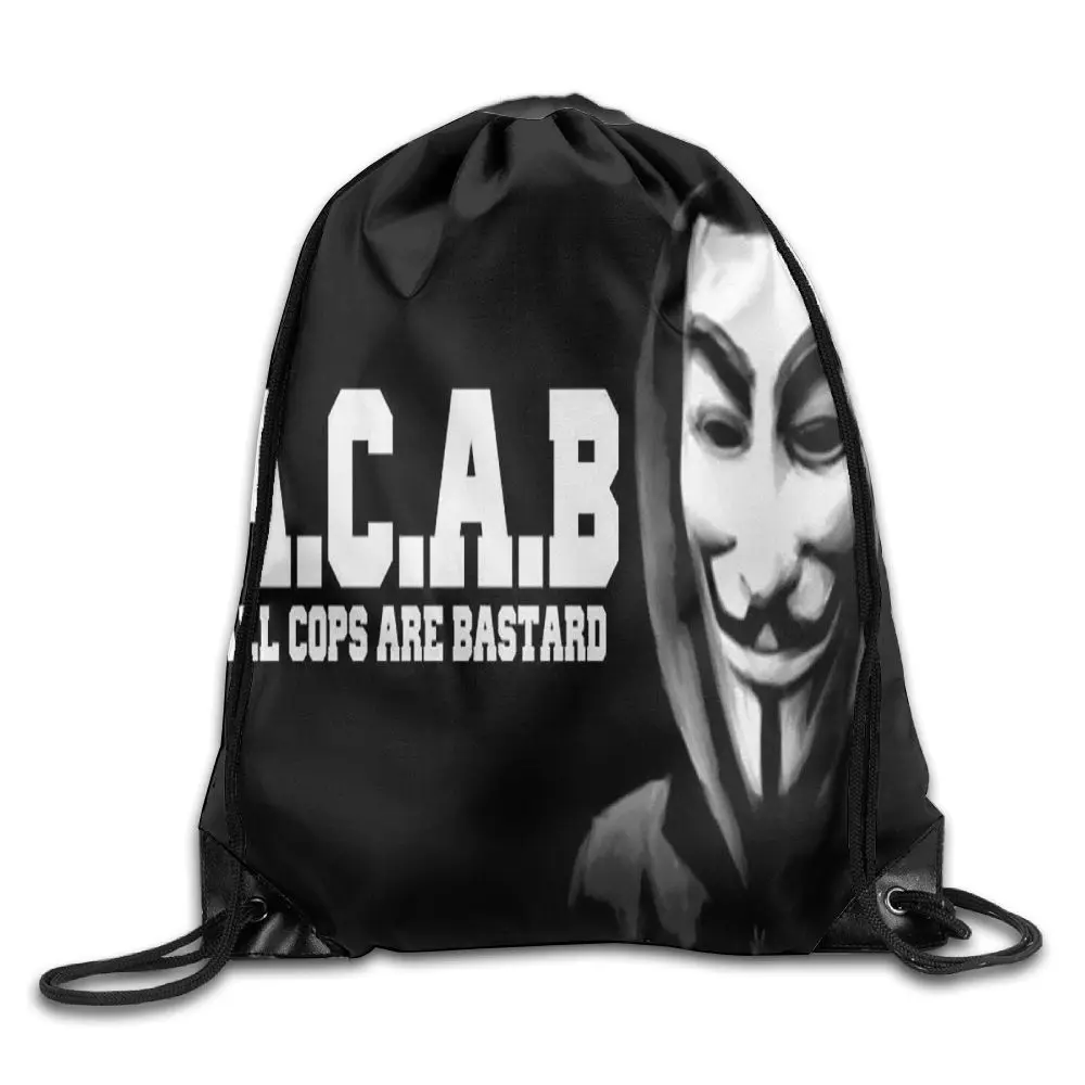 

SAMCUSTOM ACAB 3D Print Shoulders Bag Fabric Backpack men and women Port Drawstring Travel Shoes Dust Storage Bags