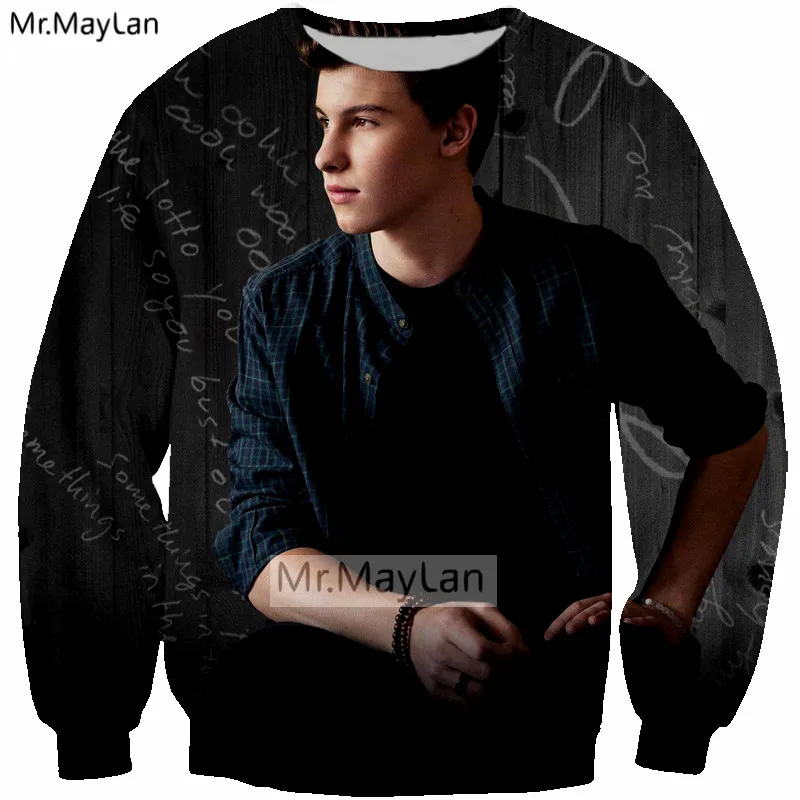 

3D Print Singer Shawn Mendes Sweatshirts Men/Women Hiphop Streetwear Cool Coat Fans Boys Black Rock Tops Modis Clothes Harajuku
