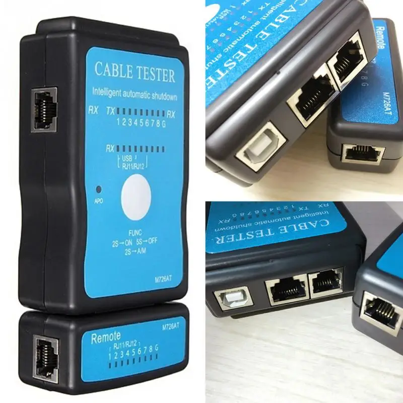 M726AT сетевой кабель тестер LAN USB Ethernet сетевой RJ-45 Cat5 RJ11 Кабельный искатель