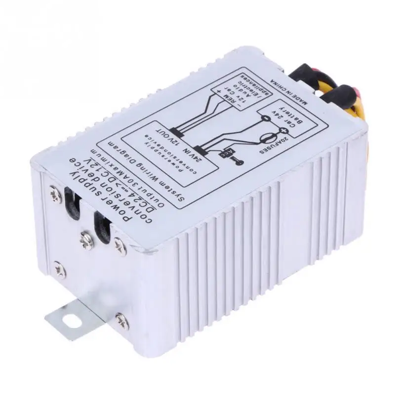 

24V To 12V DC-DC Conversion Power Supply Car Portable Converter Spare Inverter