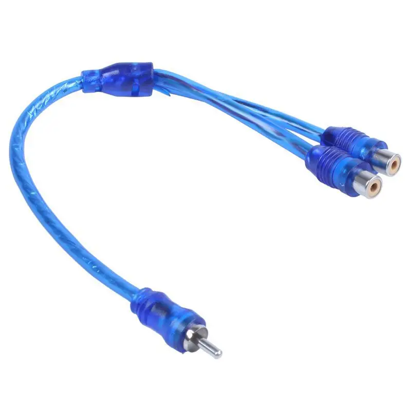 FULL RCA Phono Y Splitter свинцовый адаптер 1x штекер на 2 разъема автомобильного