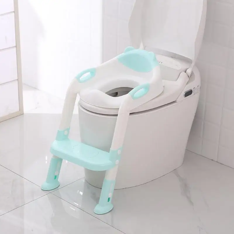

Folding Baby Potty Infant Kids Toilet Training Seat with Adjustable Ladder