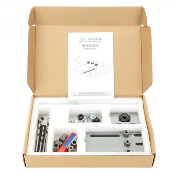 

3 in 1 6/8/10/15mm Self Centering Dowelling Jig Woodworking Drill Guide Locator Kit Woodworking Tools hot