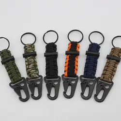 Качественное нейлоновое покрытие карабин браслет из Паракорда связка для ключей Пряжка для рюкзака на открытом воздухе Походное