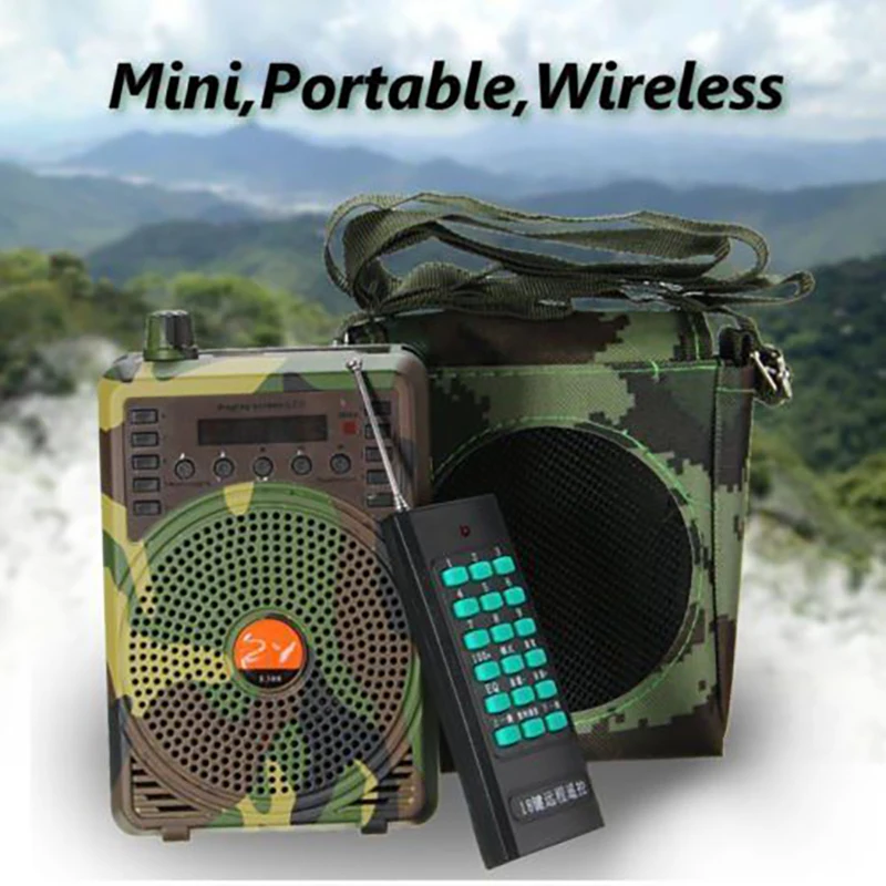 

48W Hunting Electric Decoy Speaker Bird Caller Predator Sound MP3 Player Bird Trap with Remote Control Voice Traps Camouflage