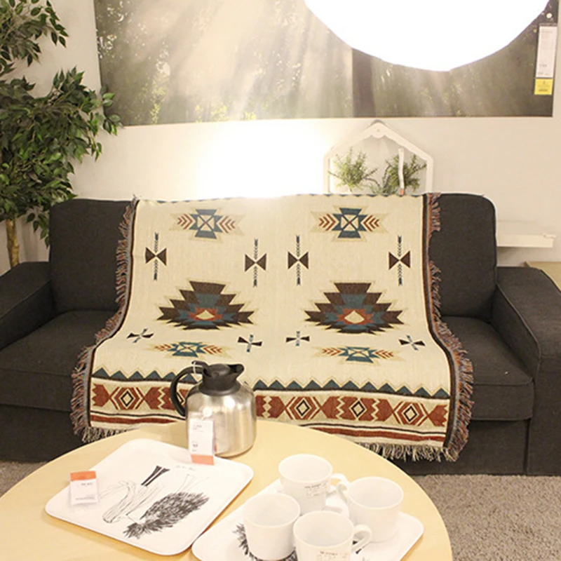 

Multi-function Geometric Tribal Ethnic Aztec Navajo Blanket Sofa Bed Chair Blanket Throw Rugs Mat Sofa Art Bohemian Style UK