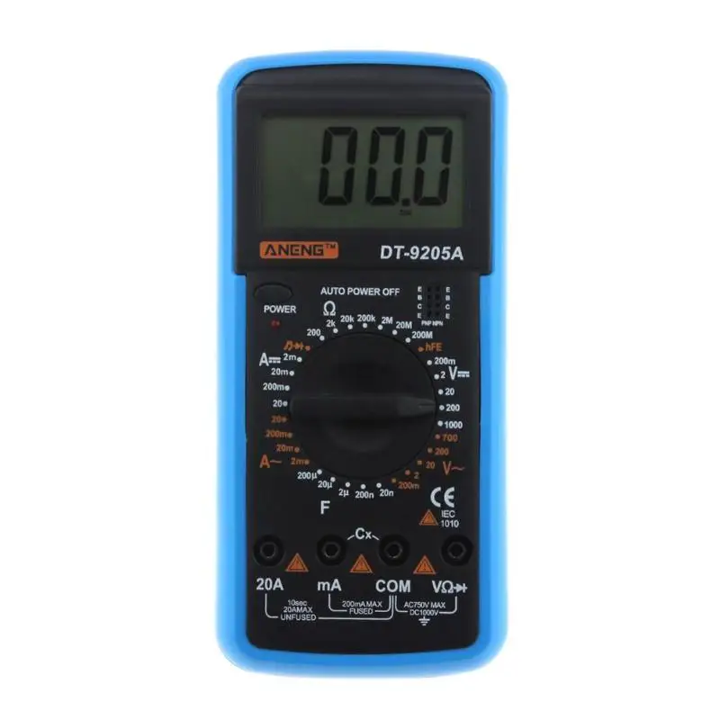 

DT-9205A AC/DC LCD Display Handheld Digital Multimeter Volt Current Resistance Capacitance Voltmeter Ammeter Tester Instrument