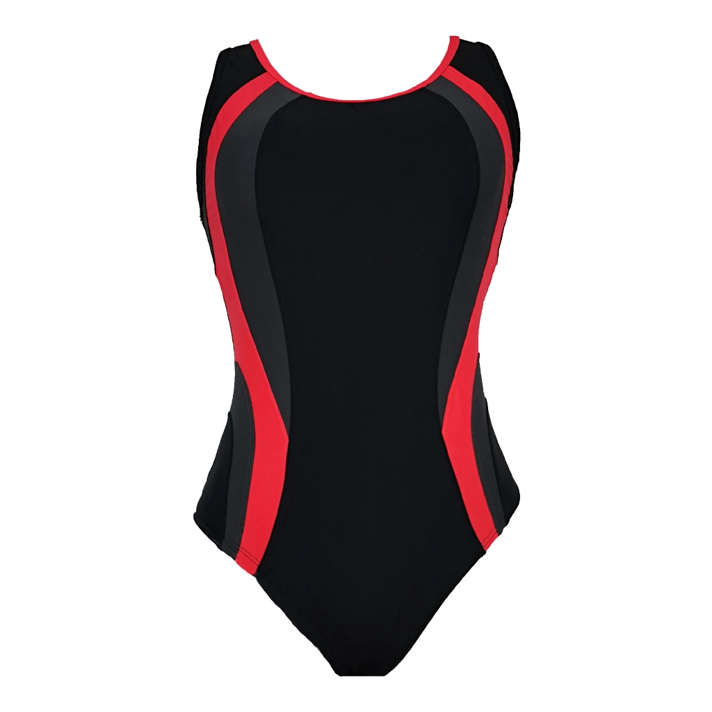 

Womens Color Block One Piece Swimwear Tankini Swimsuit Athletic Training Swimsuit Swimwear Bathing Suit