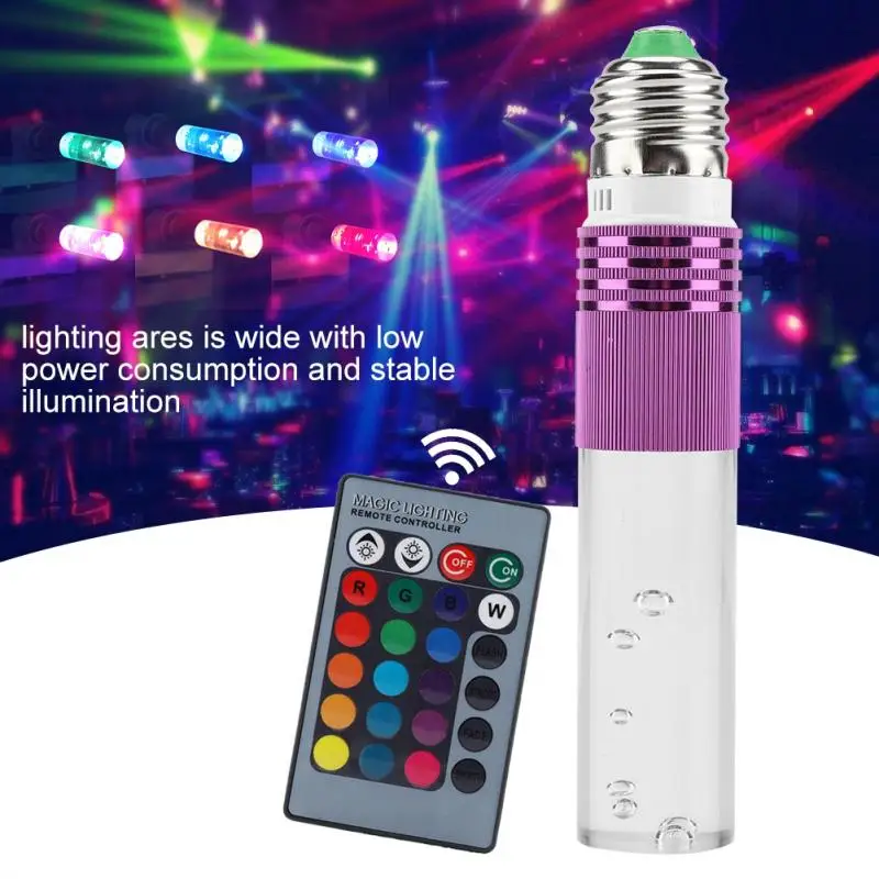 

3W E27 RGB Stage Light 16 Color Changing LED Crystal Party Lights Bulb Lamp with Remote Control Christmas Decorations For Home