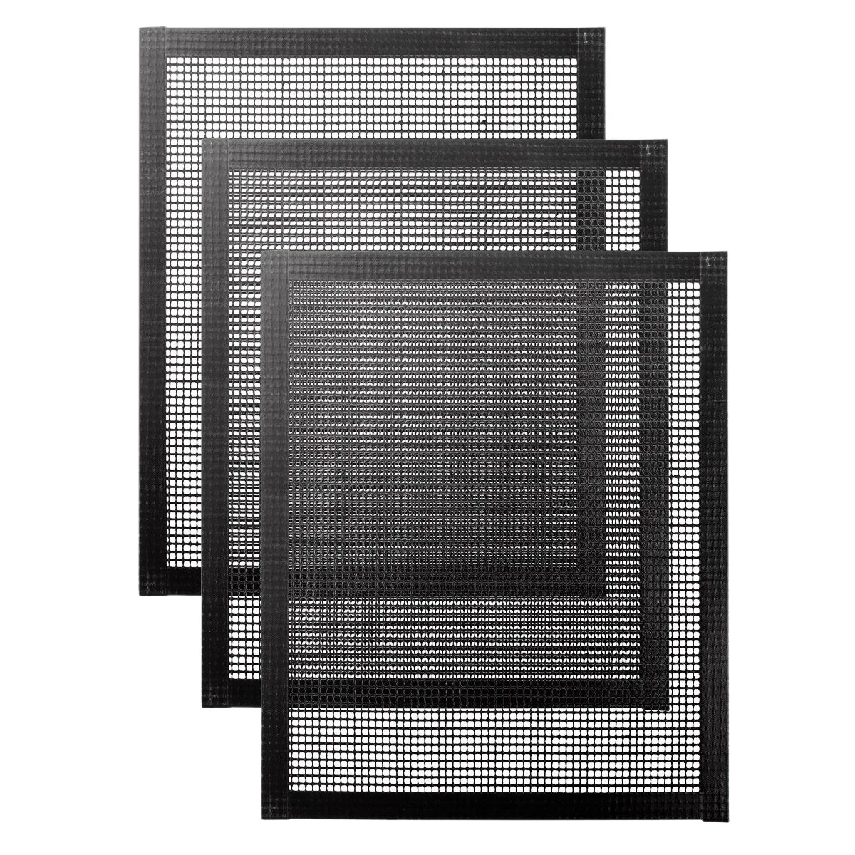 

Barbecue Grill Mat Set of 3 Cooking Grill Mat Mesh Anti-Adhesive Reutilisable Plate Cooking Sheets Baking Mesh Mat Gas Carbon