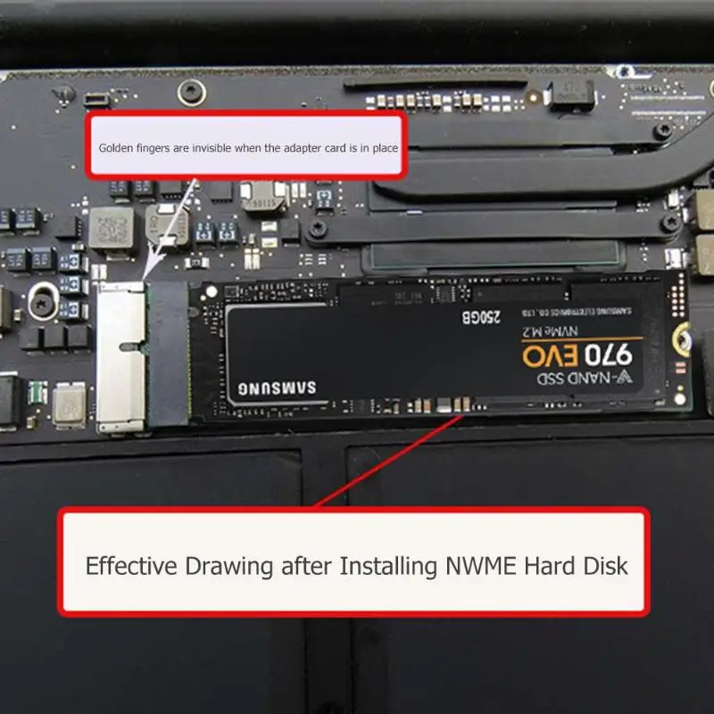 NVMe PCIe M.2 M ключ SSD адаптер карта расширения для Macbook Air 2013 2014 2015 новые компьютерные