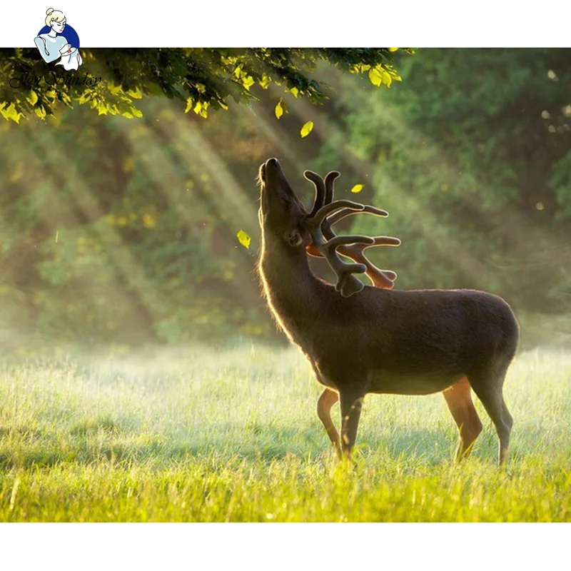 

Joy Dunday New Handicrafts deer 5D Diy Diamond Painting Cross Stitch Animal Diamond embroidery Mosaic European Home Decoration