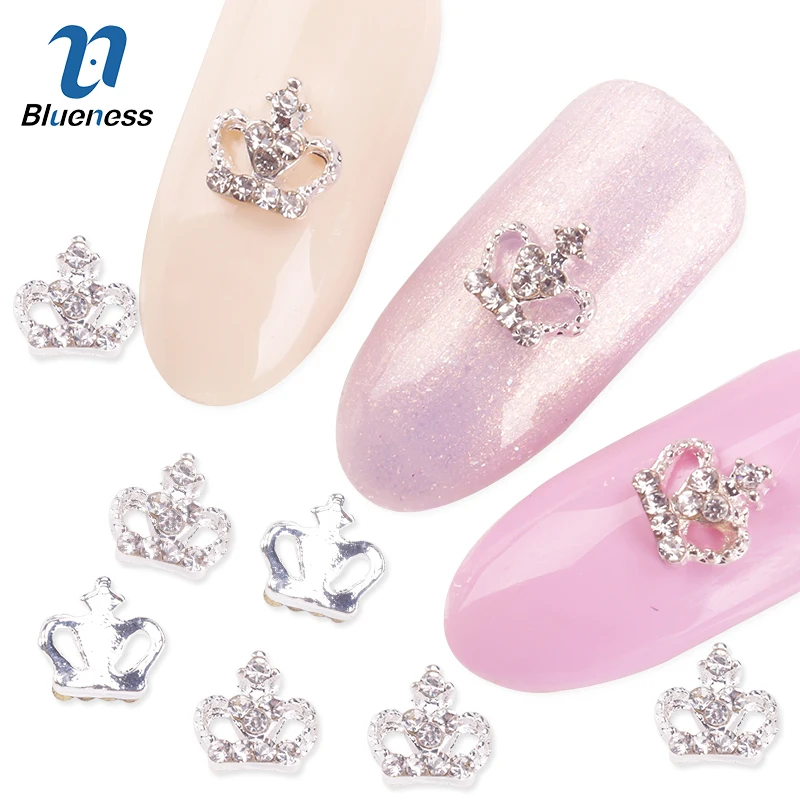 Blueness 10 шт./упак. 3D Корона Кристаллы Дизайн ногтей Стразы DIY Блестки гвозди