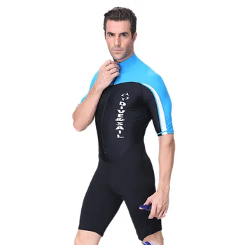 

Dive&Sail Man Blue 1.5Mm Neoprene Wetsuit Men Long Sleeve Trunk One Piece Wet Suits For Swimming Jumpsuit Surfing Rash Guards
