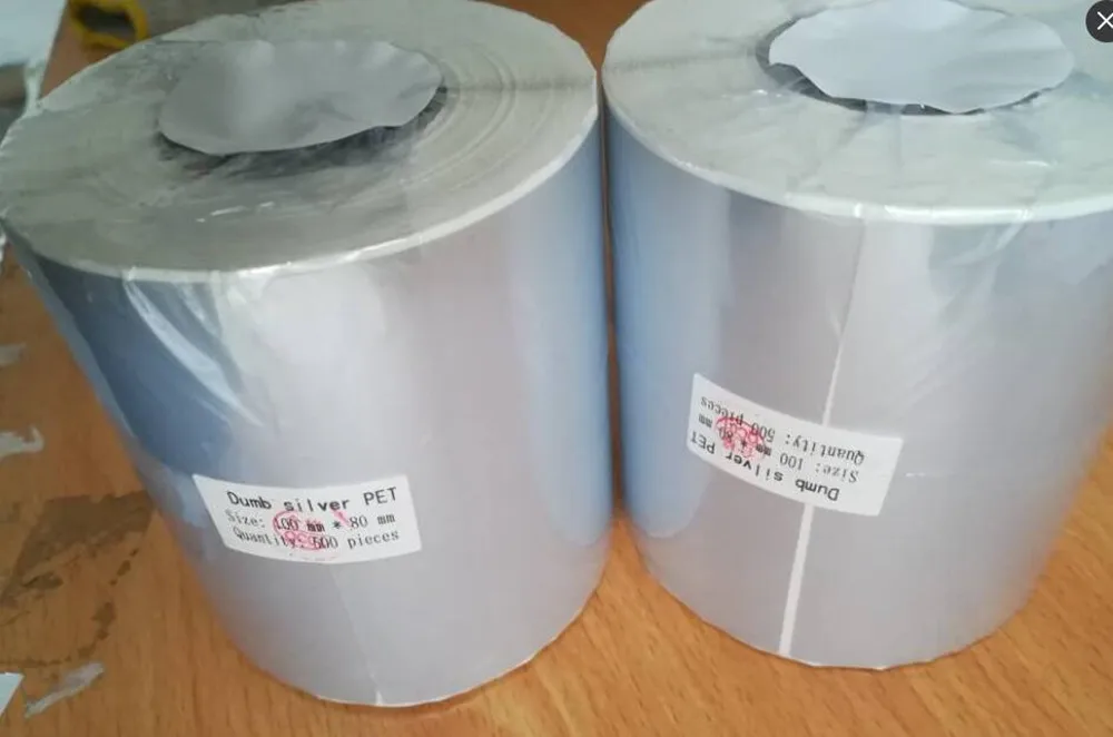 Самоклеящаяся подсеребряная ПЭТ этикетка ручной работы наклейка 80x50mmx100 0/рулон