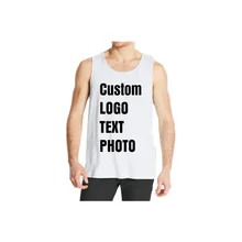 Изготовленный На Заказ мужская майка с принтом ваш текст летняя майка для занятий бодибилдингом напечатать логотип/текст/фото