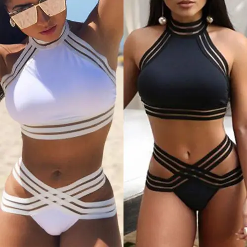 

Sexy Women Summer Bandage e Bikini Set Ladies Push-up Crop Tops Padded Bra 2Pcs Swimsuit Swimwear Bathing Suit Beachwear