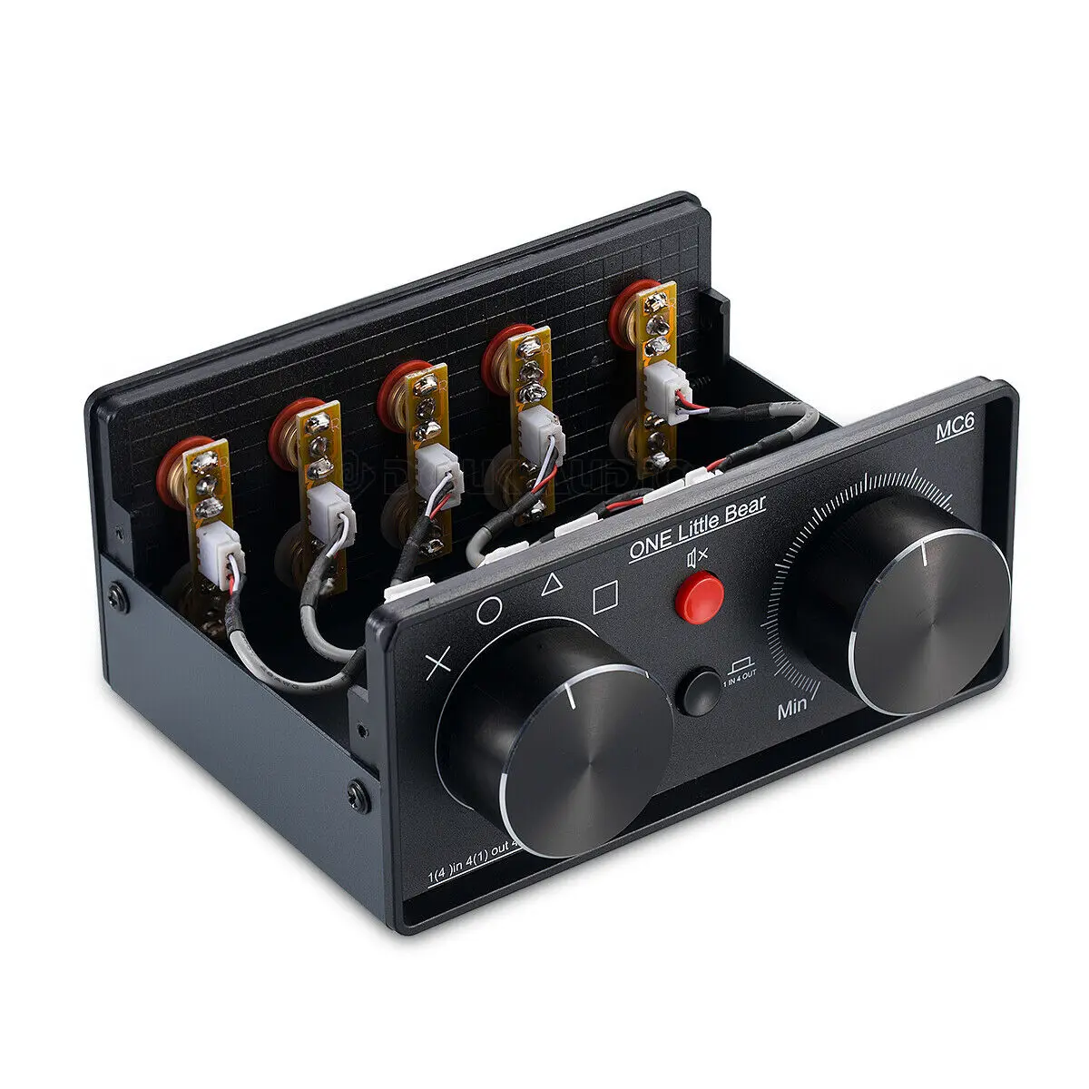 Little Bear Mini 4(1)-IN-1(4)-OUT RCA стерео аудио коммутатор Umschalter пассивный селектор черный