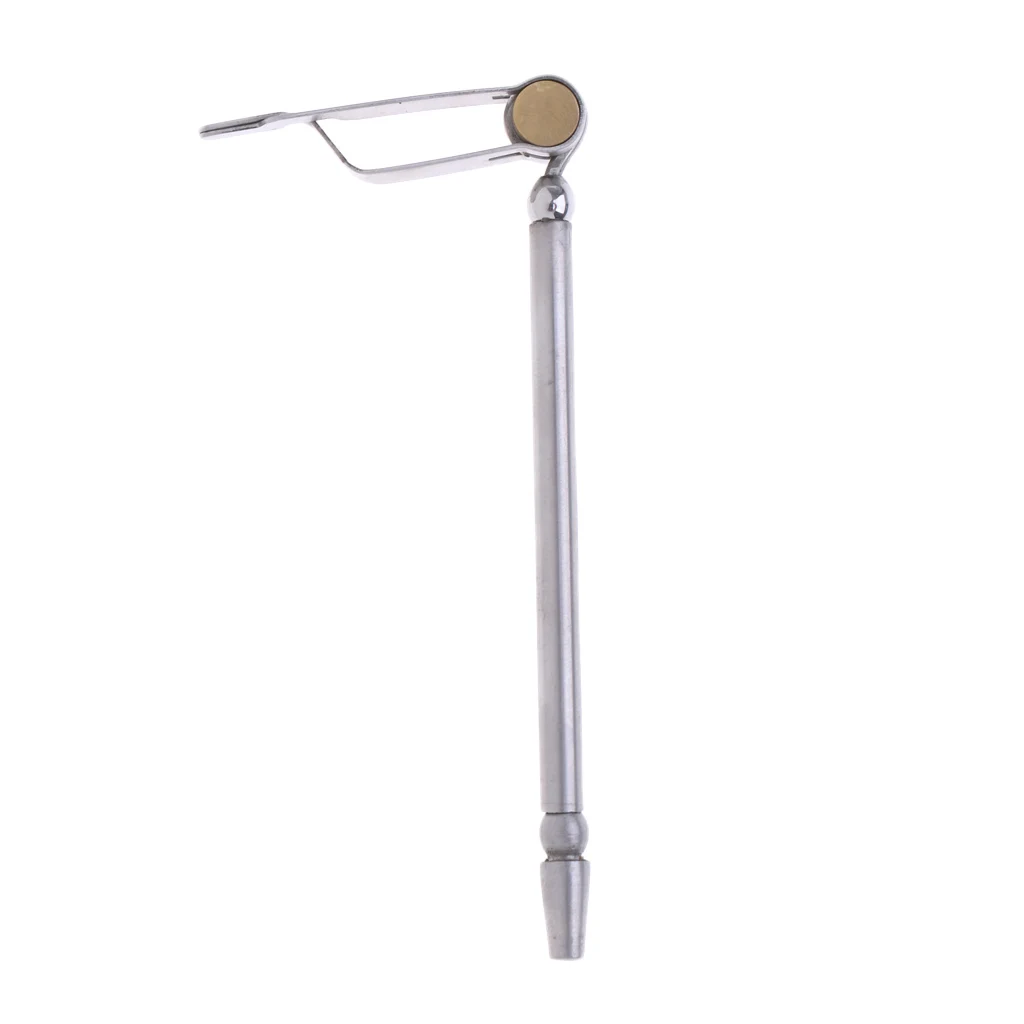 

Stainless Steel Rotary Hackle Pliers Small Fly Tying Tools Pliers Free-angle Fly Tying Materials 11.7cm