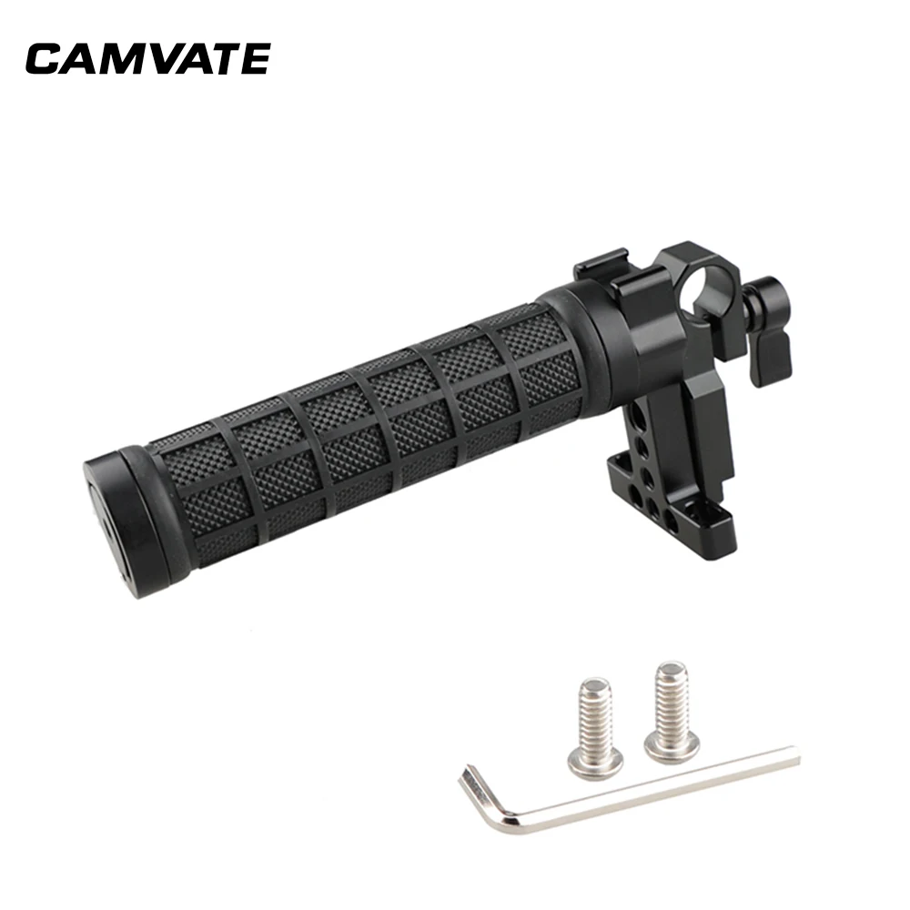 

CAMVATE Camera Cage Top Handle Rubber Grip With 15mm Rod Clamp & Shoe Mount C2031
