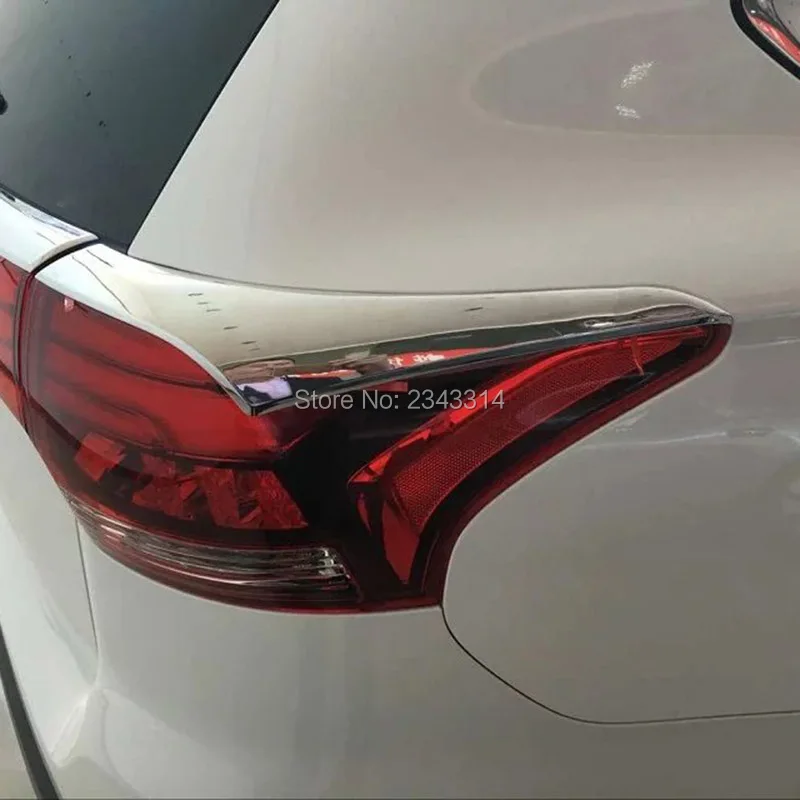 

For Mitsubishi Outlander 2016-2018 ABS Protector Rear Fog Light Bumper Lamp Cover Sticker Molding Garnish Car Styling Accessory
