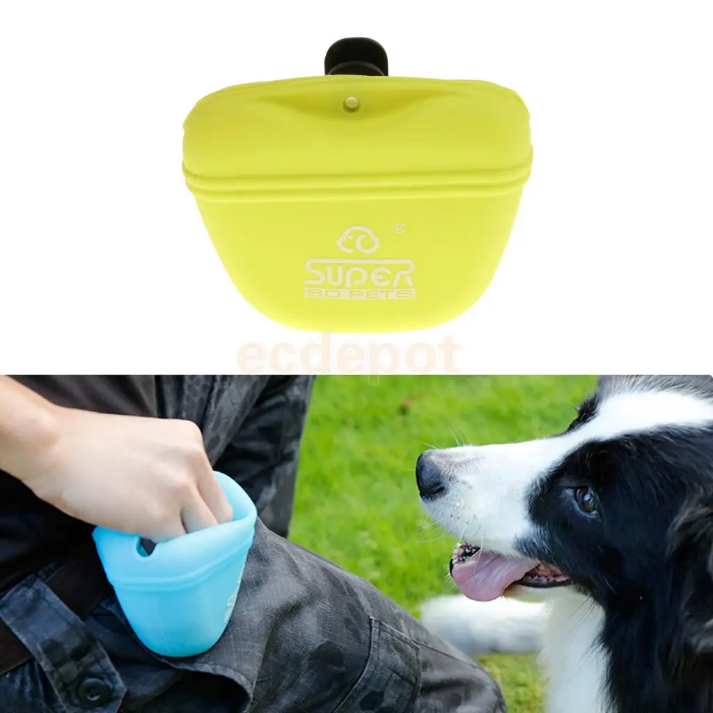 Silicone Dog Treat Bag Pet Training Pocket Food Snack Pouch Haversack