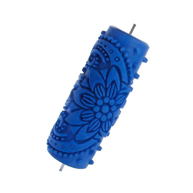 

15cm Flower Knurled Relief Paint Roller Wallpaper Tool for DIY Wall Shaping