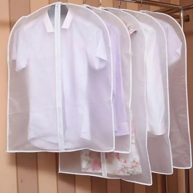 

Home Storage Waterproof Clothing Dustproof Cover Matte Transparent Bags for Hanging Storing Clothes Garment Suit Coat Dust Cover
