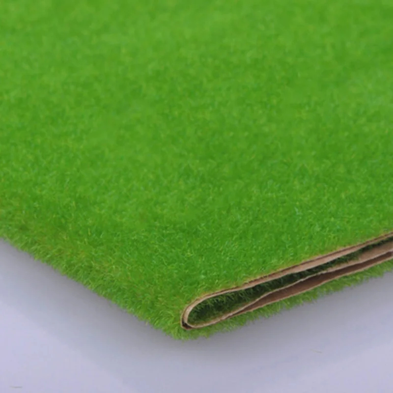 

4pcs Model Train Layout Green Grass Mat 25*25cm HO Scale Scenery Turf New Grass Mat Paper model house toy decoration landscape