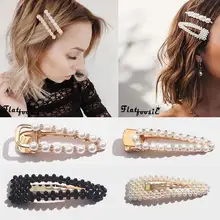 Flatfoosie, корейская мода, имитирующий жемчуг, заколки для волос, заколки для женщин, девушек, ручная работа, жемчужные цветы, заколки, аксессуары для волос